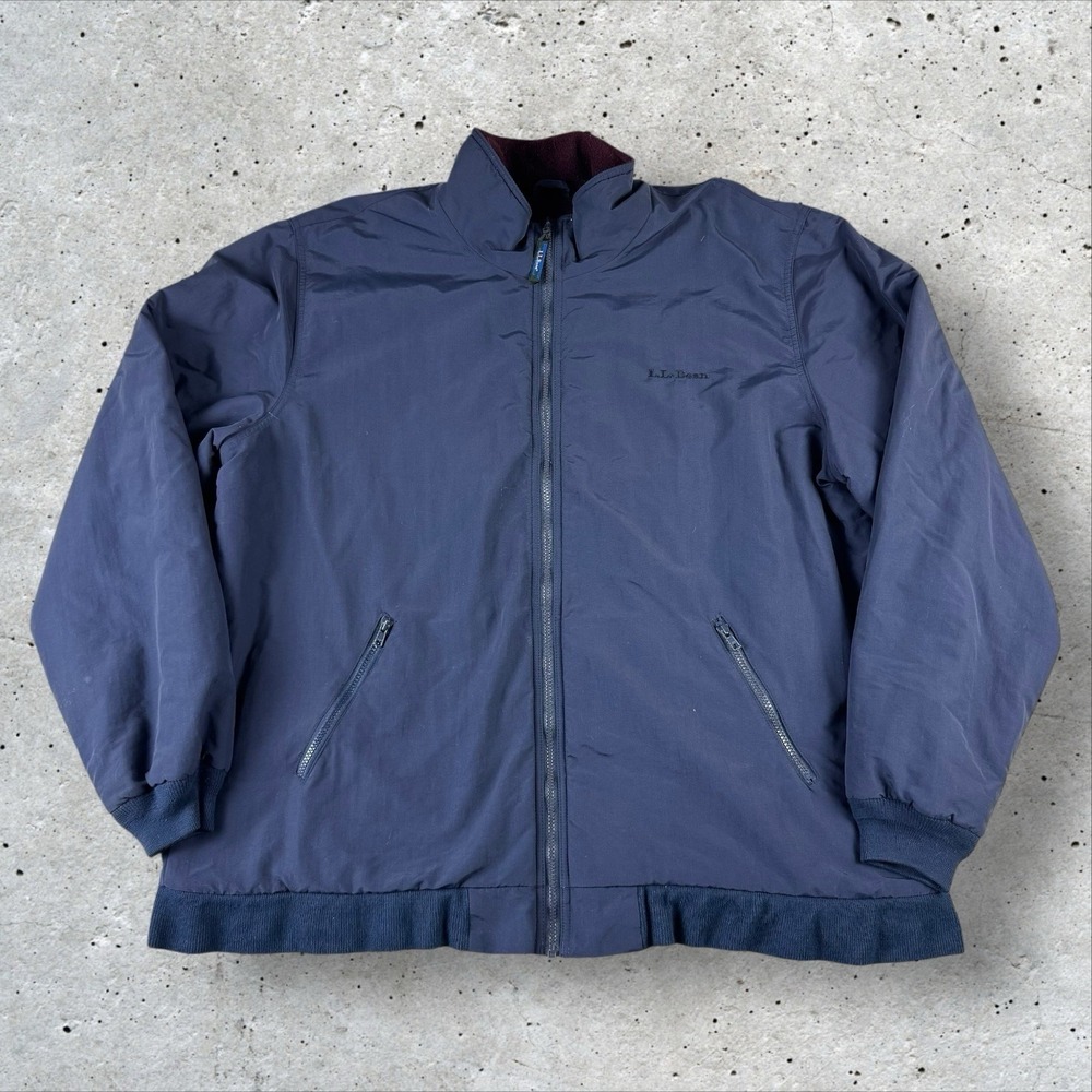 Vintage‎ LL Bean Bomber Jacket Mens 2XL Tall Warm Up Fleece Lined 90s Gorpcore